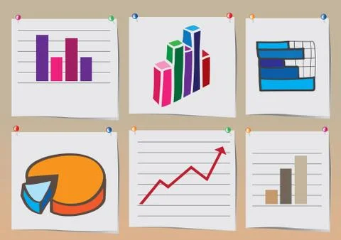 Graphics of stock charts Stock Illustration