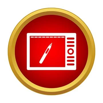 Graphics tablet and pen for digital drawing work 스톡 일러스트