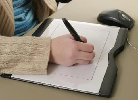 Graphics Tablet Closeup Stock Photos