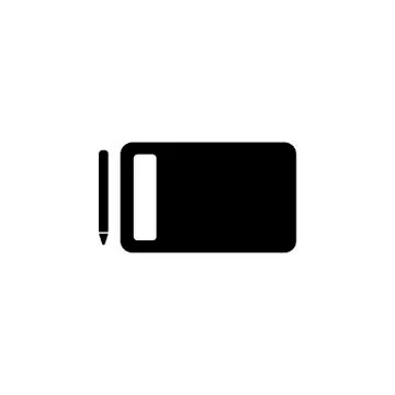 Graphics tablet icon. Simple glyph, flat vector of Technology icons for UI an Ilustración de archivo