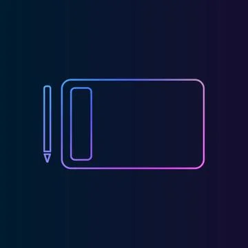 Graphics tablet nolan icon. Simple thin line, outline vector of Technology ic Illustrazione stock