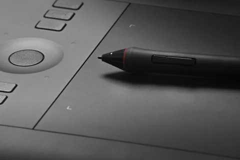 Graphics tablet with Pen Stock Photos