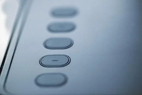 Graphics tablet showing programmable express keys closeup 库存照片