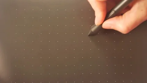 Graphics tablet. Stylus. bar touch. Stock Footage 83833452