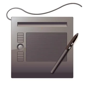 Graphics tablet. Top view Stock Illustration