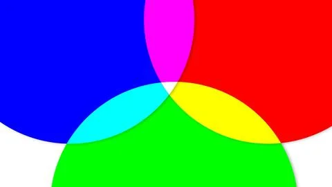 Graphics. Text insertion RGB color geometries - 3d illustration. 스톡 일러스트