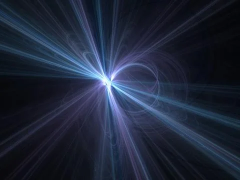 Graphics texture. Computer rendered background. 3D fractal. Smooth light rays Stock Illustration