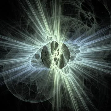 Graphics texture. Computer rendered background. 3D fractal. Explosion rays. Stock Illustration