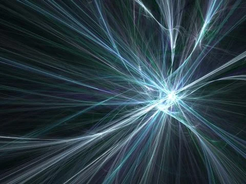 Graphics texture. Computer rendered background. 3D fractal. Smooth light rays Stock Illustration