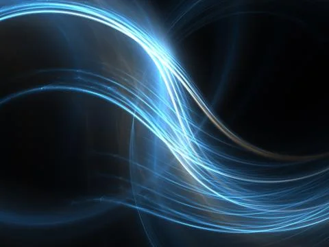 Graphics texture. Computer rendered background. 3D fractal. Smooth blue waves 스톡 일러스트