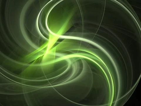 Graphics texture. Computer rendered background. 3D fractal. Smooth green wave Illustrazione stock