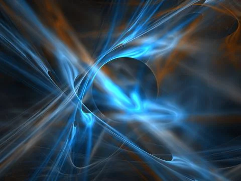 Graphics texture. Computer rendered background. 3D fractal. Blue magic abstra Stock Illustration