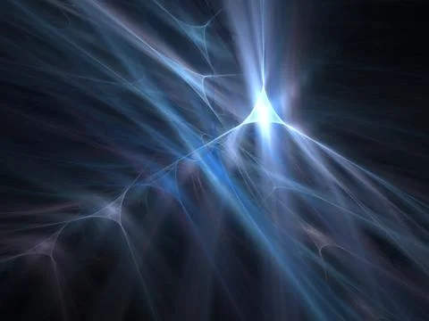 Graphics texture. Computer rendered background. 3D fractal. Blue abstract. Stockillustratie