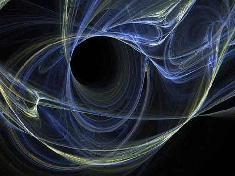 Graphics texture. Computer rendered background. 3D fractal. Blurry waves. Illustrazione stock