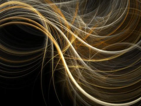 Graphics texture. Computer rendered background. 3D fractal. Light waves. Stock Illustration