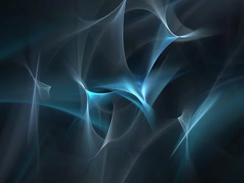 Graphics texture. Computer rendered background. 3D fractal. Blue magic smooth Stock Illustration