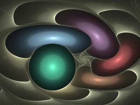 Graphics texture. Computer rendered background. 3D fractal. Abstract bubbles. 스톡 일러스트