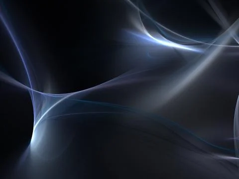 Graphics texture. Computer rendered background. 3D fractal. Swirled blue ligh Stockillustratie
