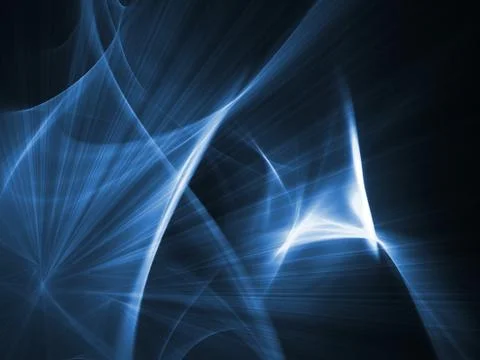 Graphics texture. Computer rendered background. 3D fractal. Blue light abstra Stockillustratie