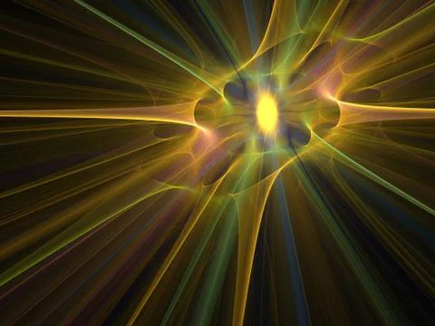 Graphics texture. Computer rendered background. 3D fractal. Explosion and fir Stock Photos