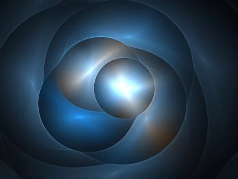 Graphics texture. Computer rendered background. 3D fractal. Smooth blue waves Stock Photos