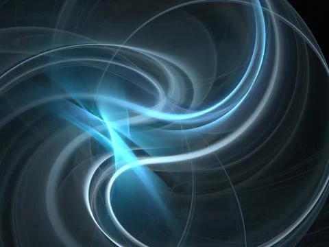 Graphics texture. Computer rendered background. 3D fractal. Smooth blue waves Stock Photos