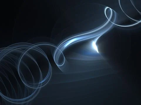 Graphics texture. Computer rendered background. 3D fractal. Smooth blue spira Stock Photos