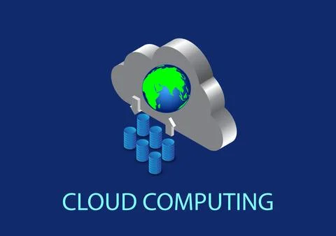 Graphics vector Cloud computing concept data transfer cloud Stock Illustration