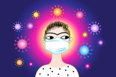 Graphics vector the girl in the mask イラスト素材