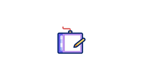 Graphictablet Animated Icon Stock Footage 320200484