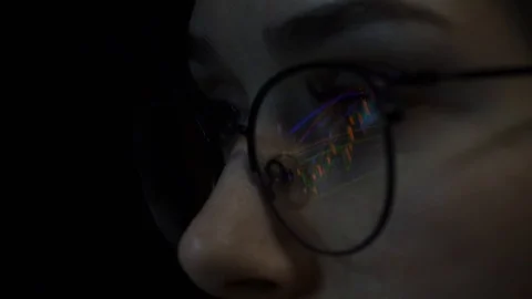 The graphin the glasses 库存影片 120137700