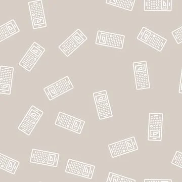 Graphing calculator line seamless pattern Illustrazione stock