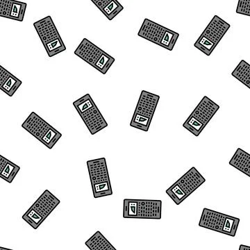 Graphing calculator vector seamless pattern Stock Illustration