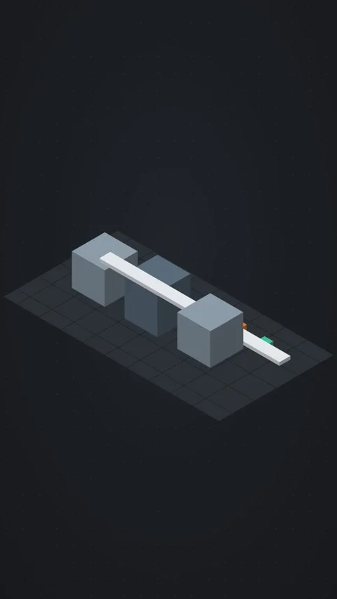 Graphite and orange isometric data pipeline looping animation, vertical 9:16 Stock Footage 346258096