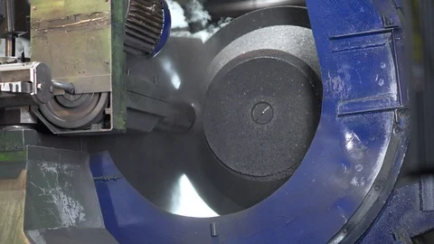 Graphite cone processing nuclear power plant in the electrode factory. Close up. 動画素材 116231216