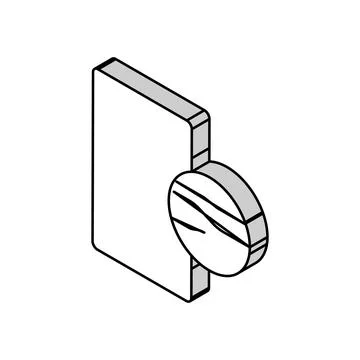 Graphite mirror isometric icon vector illustration Stock Illustration