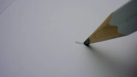 Graphite pencil drawing line on paper. Nobody writing sketch plan on blueprint Video stock 132505320