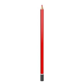 Graphite red pencil. Stock Illustration
