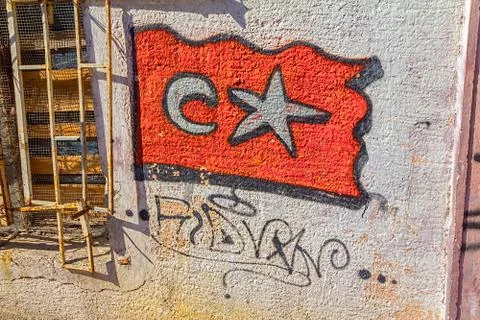 Graphite turkey flag Foto stock