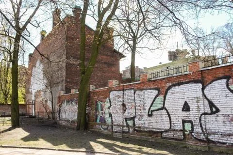 Graphite on the walls. 库存照片