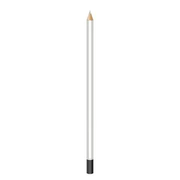 Graphite white pencil. Stock Illustration