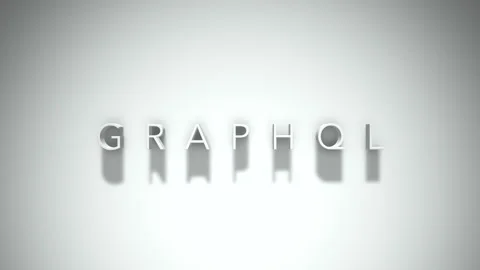Graphql 3D title animation with shadows on a white background Stock Footage 297216739