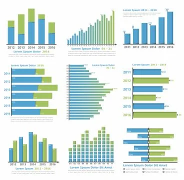 Graphs and Charts 스톡 일러스트