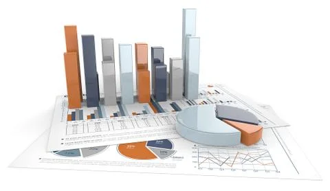 Graphs and Charts. Stock Illustration