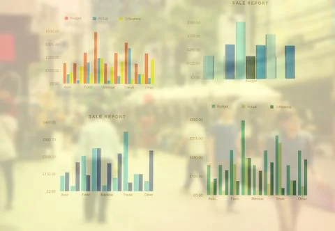 Graphs and charts Foto stock