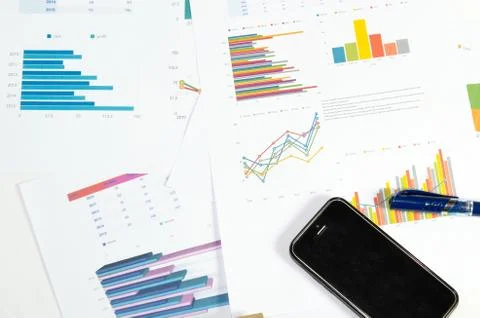 Graphs and charts Stock Photos
