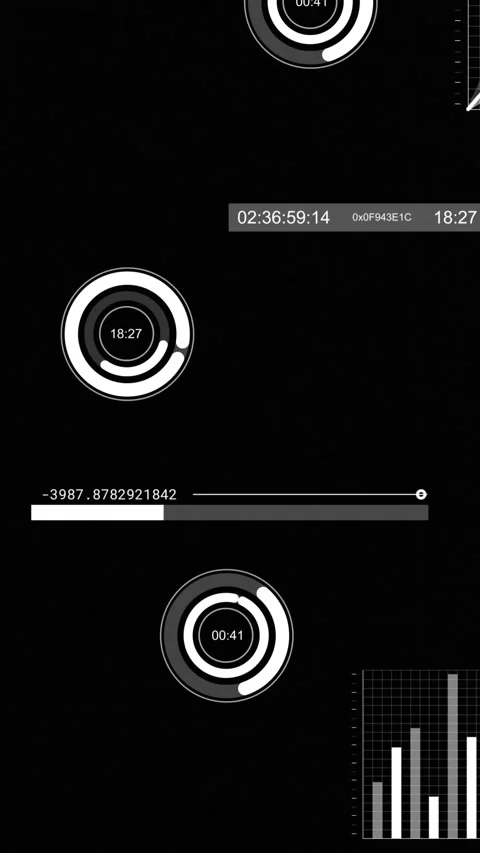 Graphs and charts processing data over green computer servers in dark server Stock Footage 342600921
