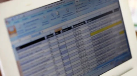 Graphs and columns on the screen Stock Footage 54573973