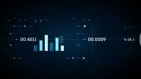 Graphs And Data Tracking Blue Stock Footage 51606226