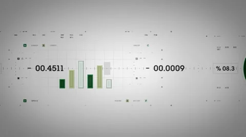 Graphs And Data Tracking Green Lite Stock Footage 51607503